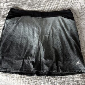Adidas Charcoal and Black Golf Skort
